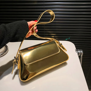 Small Square Shoulder Bag for Women, Plain Underarm Bag Y2K