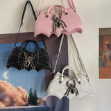 Goth Punk Hot Girls Shoulder Crossbody Bag Y2k Top-handle Purse