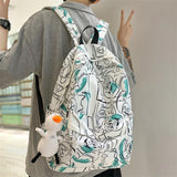 Graffiti Backpack Teen Couple Laptop Backbag Girl Student