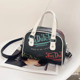 Graffiti Crossbody Shoulder Bag for Women in Pink