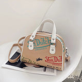Graffiti Crossbody Shoulder Bag for Women in Pink