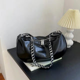 Green Chain Women's Leather Shoulder Messenger Bag