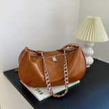 Green Chain Women's Leather Shoulder Messenger Bag