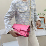 Green Shoulder Bag Flip Women Bag Solid PU Leather Underarm Bag