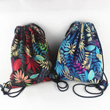 Canvas Drawstring Gym Backpack Travel Shoulder Bag