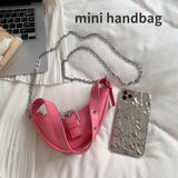 Half Moon Ladies Small Shoulder Crossbody Bag Women Hobos Messenger Bags Purse