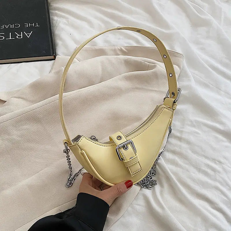 Half Moon Ladies Small Shoulder Crossbody Bag Women Hobos Messenger Bags Purse