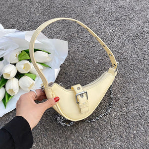 Half Moon Ladies Small Shoulder Crossbody Bag Women Hobos Messenger Bags Purse