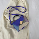 Personalized Patchwork Crossbody Bag Winter Texture Small Handbag