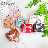 Soft Leather Women Bag with Ribbons Chain Small Shoulder Bag
