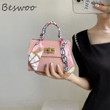 Soft Leather Women Bag with Ribbons Chain Small Shoulder Bag