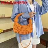 Women's Hand Woven Leather Hobo Shoulder Bag