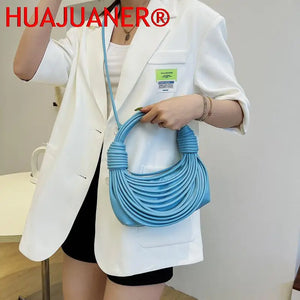 Women's Hand Woven Leather Hobo Shoulder Bag