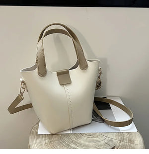 Women's Soft PU Leather Shoulder Bag Large Capacity Lady Purse Crossbody Bag