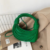 Woven Leather Crossbody Bag for Women