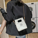 Japanese Style PU Handbag with Short Handles Women Shopper Bag