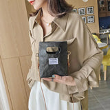 Japanese Style PU Handbag with Short Handles Women Shopper Bag