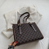 Women's Printed PU Shoulder Bag Large Capacity Tote Hobo Purses