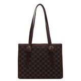 Women's Printed PU Shoulder Bag Large Capacity Tote Hobo Purses
