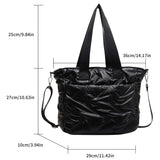Quilted Winter Shoulder Tote Women's Bag Cotton Padded Ladies Crossbody Bags