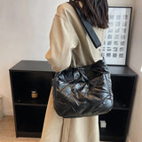 Quilted Winter Shoulder Tote Women's Bag Cotton Padded Ladies Crossbody Bags
