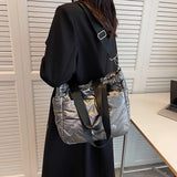 Quilted Winter Shoulder Tote Women's Bag Cotton Padded Ladies Crossbody Bags