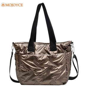 Quilted Winter Shoulder Tote Women's Bag Cotton Padded Ladies Crossbody Bags