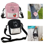 Canvas Shoulder Bag Purse Beach Travel Adjustable Strap Summer Vacation Pouch