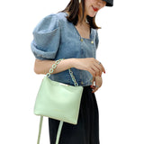 Stylish Bucket Bag Lady Shoulder Messenger Bags Women Leather Handbags