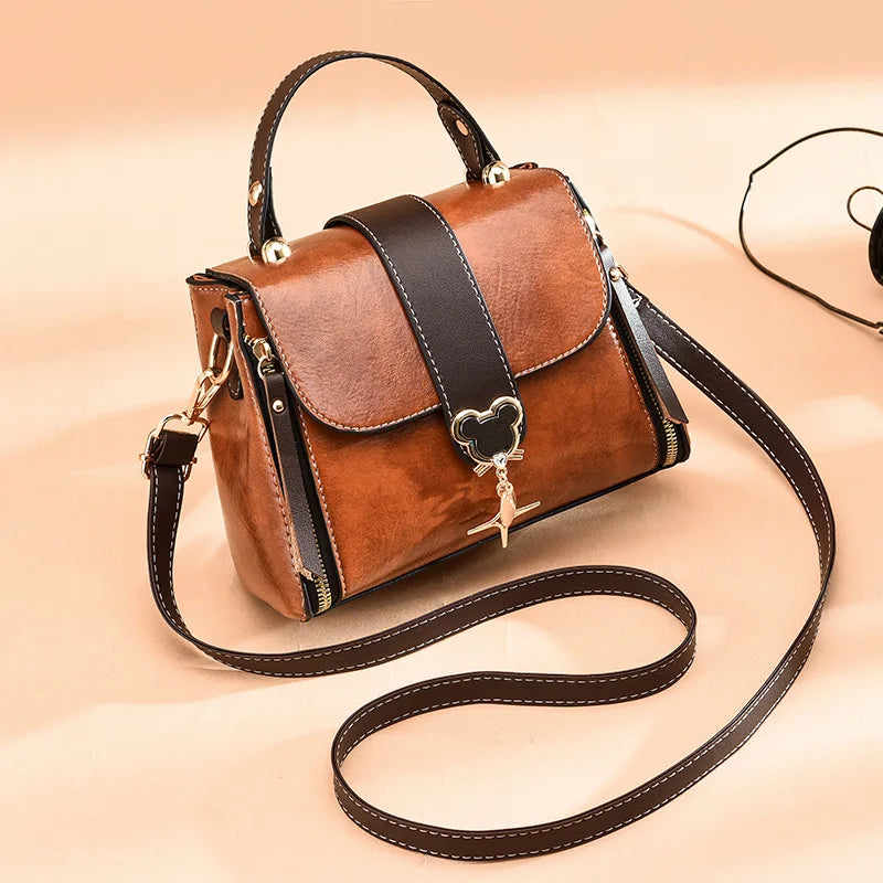 Retro Bucket Bag Shoulder Messenger Bag Women