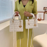 Heart-shaped Quilted Handle Bag Women Shoulder Bags