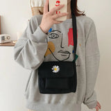 Daisy Small Cotton Bucket Pouch Mini Handbag