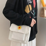 Daisy Small Cotton Bucket Pouch Mini Handbag