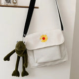 Daisy Small Cotton Bucket Pouch Mini Handbag