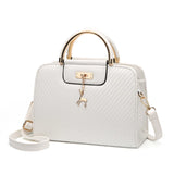 Women PU Leather Bag Shoulder Crossbody with Deer Pendant
