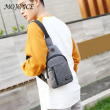 Canvas Crossbody Sports Chest Bag Men Shoulder Satchel Outdoor Casual Messenger