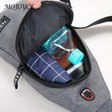 Canvas Crossbody Sports Chest Bag Men Shoulder Satchel Outdoor Casual Messenger