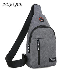 Canvas Crossbody Sports Chest Bag Men Shoulder Satchel Outdoor Casual Messenger