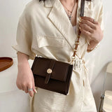 Soft Leather Shoulder Bag Crossbody Square Purse