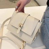 Soft Leather Shoulder Bag Crossbody Square Purse