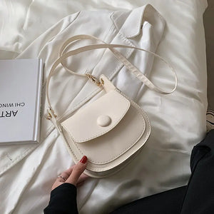 Women's PU Leather Shoulder Bag Mini Crossbody Purse Saddle Bag