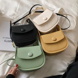 Women's PU Leather Shoulder Bag Mini Crossbody Purse Saddle Bag