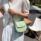 Women's PU Leather Shoulder Bag Mini Crossbody Purse Saddle Bag