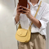 Women's PU Leather Shoulder Bag Mini Crossbody Purse Saddle Bag