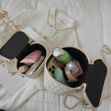 Square Box Bag Lingge Chain Shoulder Messenger PU Leather Female Bag