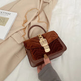 Women Soft PU Solid Shoulder Bags Small Square Messenger Bags