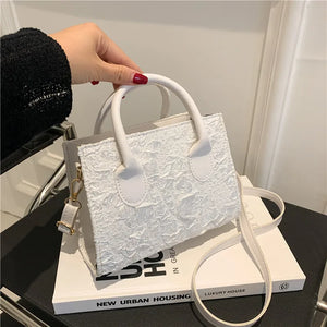 Women Messenger Bags Embossed Printing PU Leather Shoulder Bag