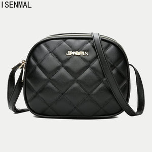 Plaid PU Leather Crossbody Bag Small Shoulder Messenger Purse
