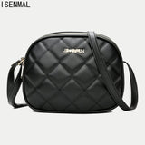 Plaid PU Leather Crossbody Bag Small Shoulder Messenger Purse