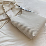 Women's Pleated Shoulder Bag High Hobo PU Leather Handbag
